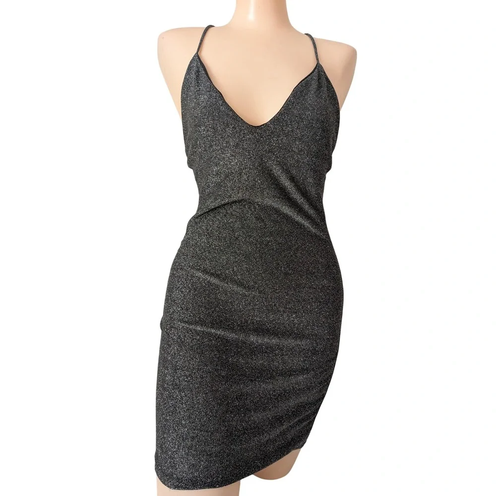 Top Chic | Dresses | Vtg Y2k Silver Metallic Mini Dress Xs Bodycon Evening  Club Party Glam Going Out | Poshmark